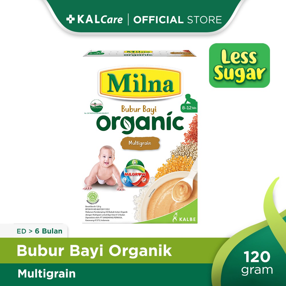 Milna Bubur Organik 8+ Multigrain 120gr | Shopee Indonesia