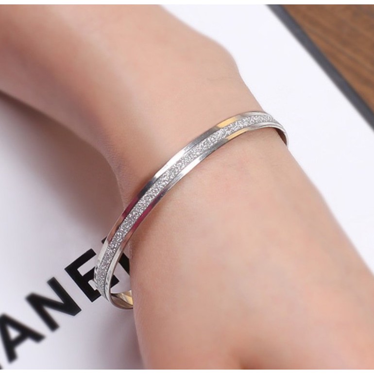 Gelang Wanita S12 Korea Fashion Women Titanium Alloy Bracelet Banle Aksesoris Perhiasan Elegan Style