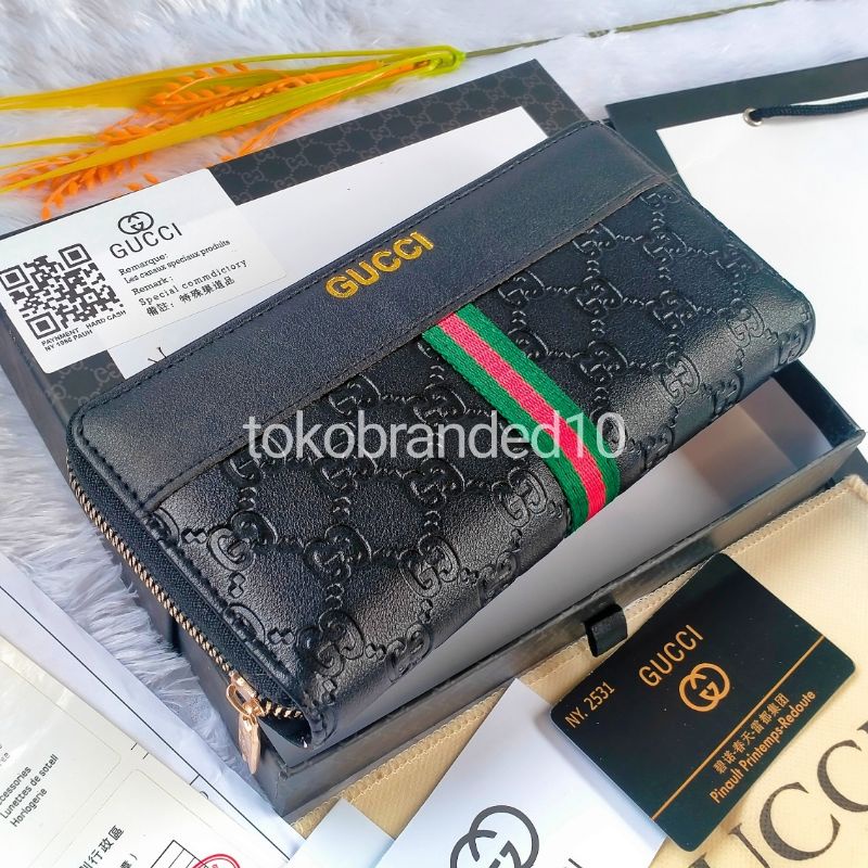 DOMPET PANJANG WANITA GUCC1 LONG WALLET FREE BOX+PAPERBAG FULLSET