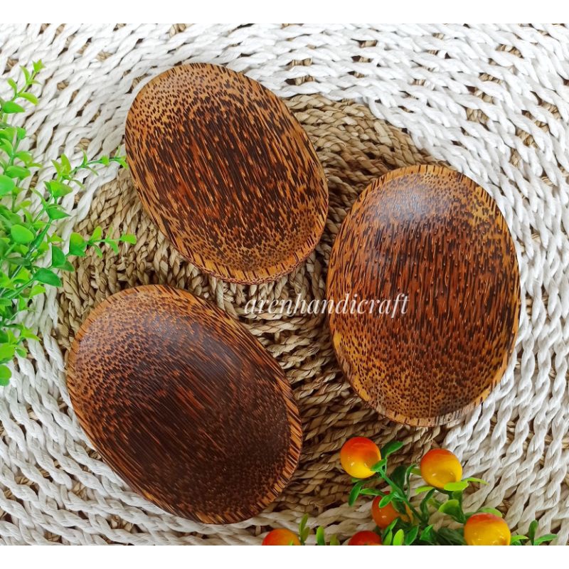 ARENHANDICRAFT tempat sambal kayu aren oval