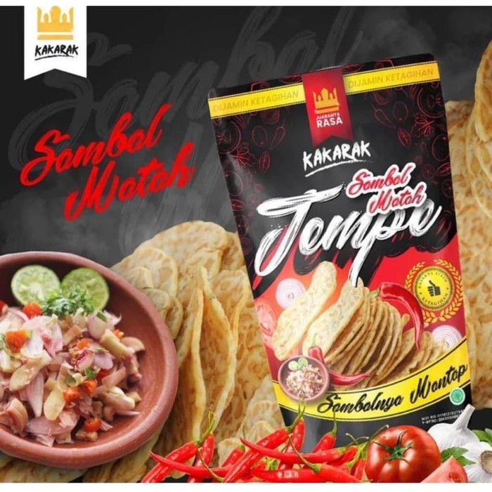 

Keripik Tempe Kripik Sambal Matah KAKARAK Gurih Crispy Garing Halal