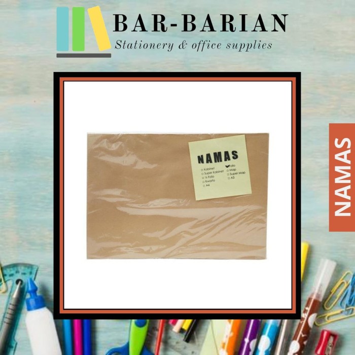 

Hemat Amplop Coklat Folio Merek Namas / Amplop Coklat Isi 100 Lembar F4 Terlaris