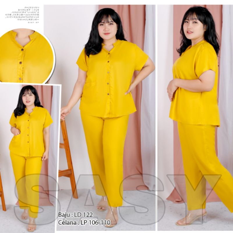 SETELAN RAYON WANITA PREMIUM JUMBO SAMPAI BB 80KG / ONESET DAILY RAYON JUMBO POLOS