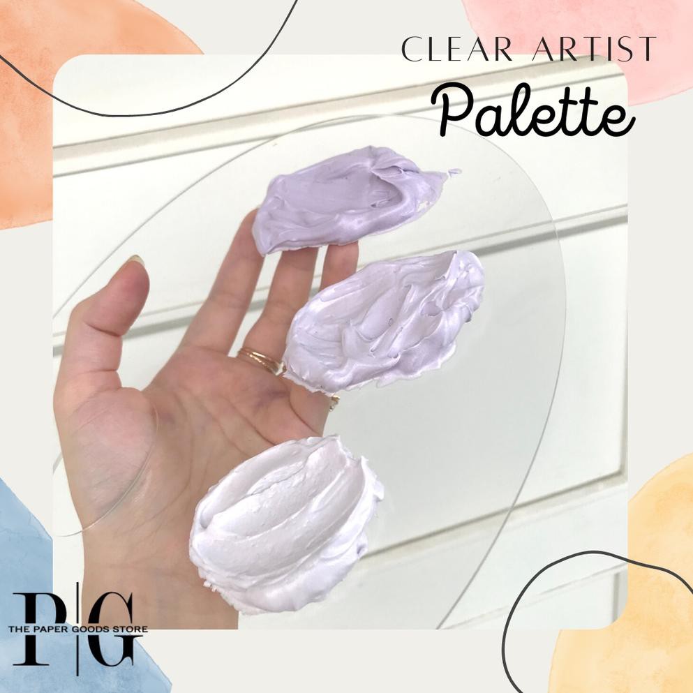 

[Restok⭐] Clear Artist Palette Acrylic for Cake Painting Palet Akrilik //