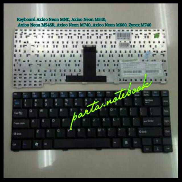 Keyboard Axioo Neon MNC, Axioo Neon M540 M54SR M740 M660, Zyrex M740