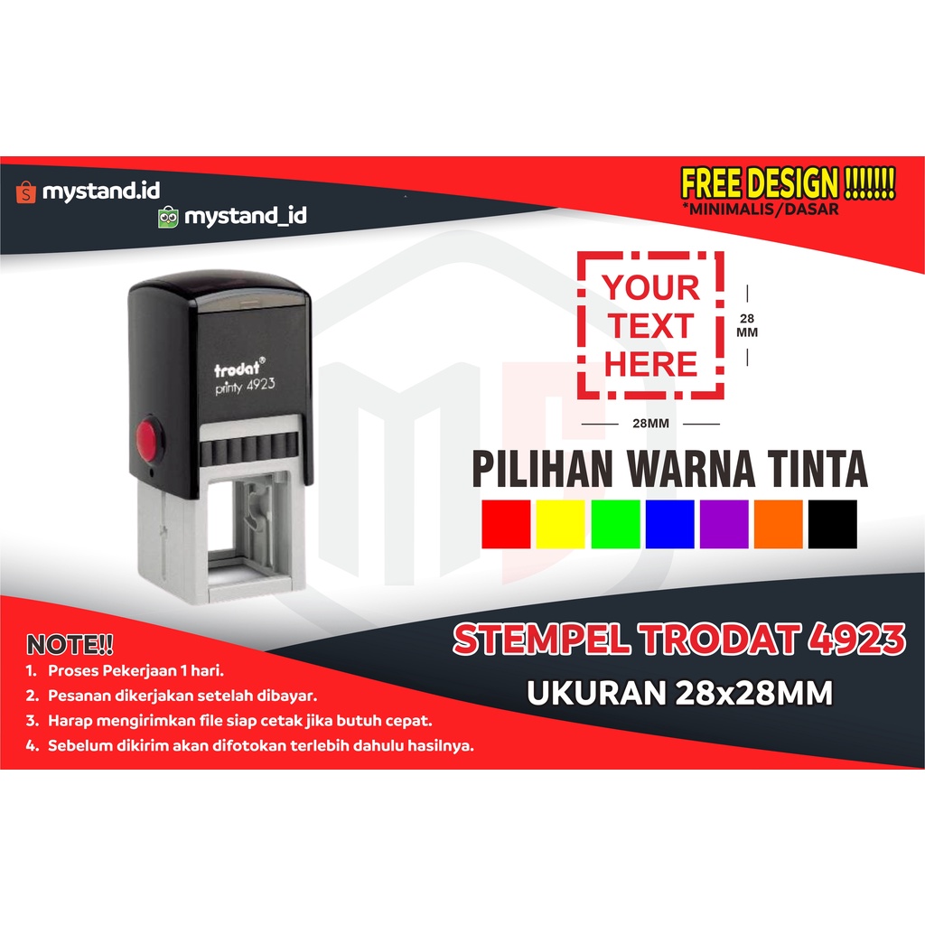 

STEMPEL TRODAT 4923, STEMPEL KOTAK, STEMPEL WARNA, STEMPEL LOGO PERUSAHAAN, STEMPEL LOGO TOKO