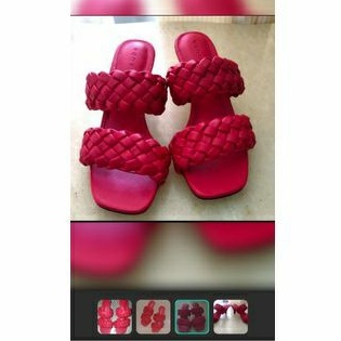 Venetta Sandals by Vanesza Wear Merah Sandal wanita Tali Kepang