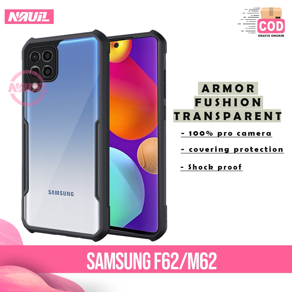 Casing Samsung F62 M62 Case Fusion Transparent Premium Hard Case