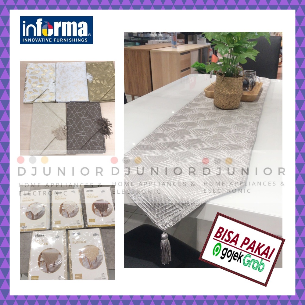 INFORMA - TABLE RUNNER TAPLAK MEJA PANJANG RUANG TAMU MINIMALIS