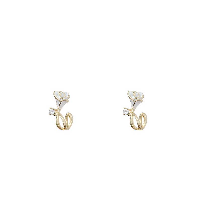 Anting Tusuk Bentuk Bunga Magnolia Kecil Bahan silver 925