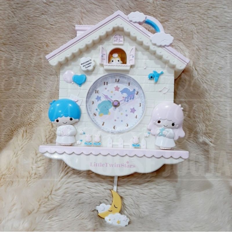 Jam Dinding Little Twin Stars Rumah Pink Jam Little Twin Stars