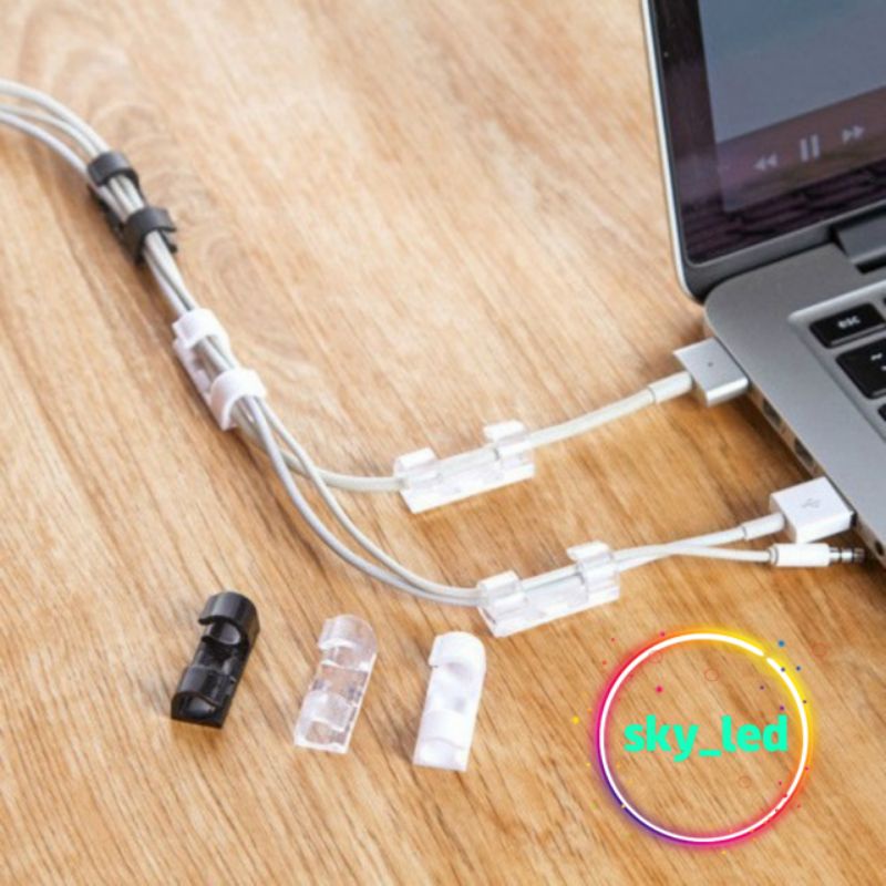 KLIP KABEL LED STRIP SELANG DAN NEON FLEX / KLIP KABEL ORGANIZER CABLE CLIP PER PACK PENGIKAT KABEL