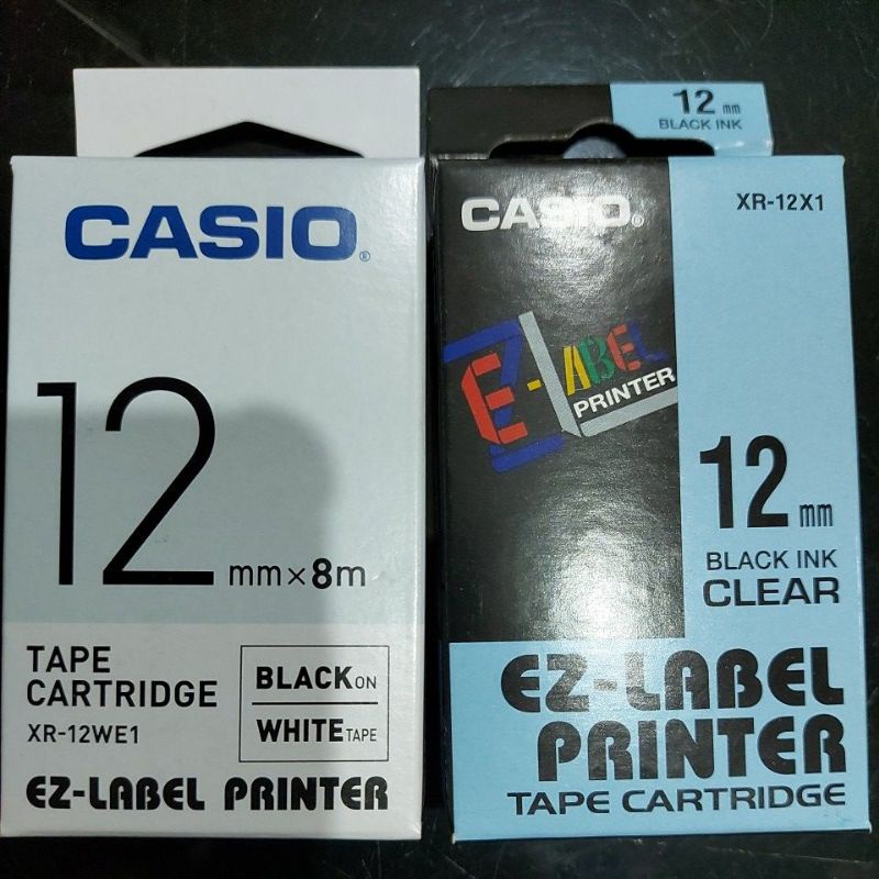 

ez-label printer casio 12 mm( harga satuan ( black /white