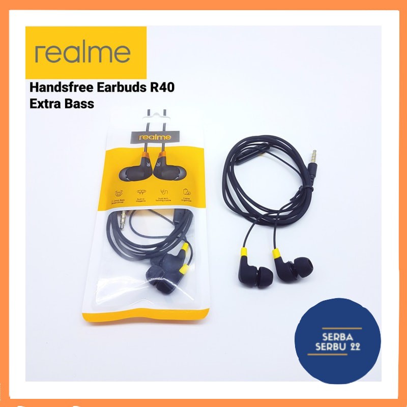 Handsfree / handsfree / earphone realme R40 realme super bass / earphone-headset [ss]