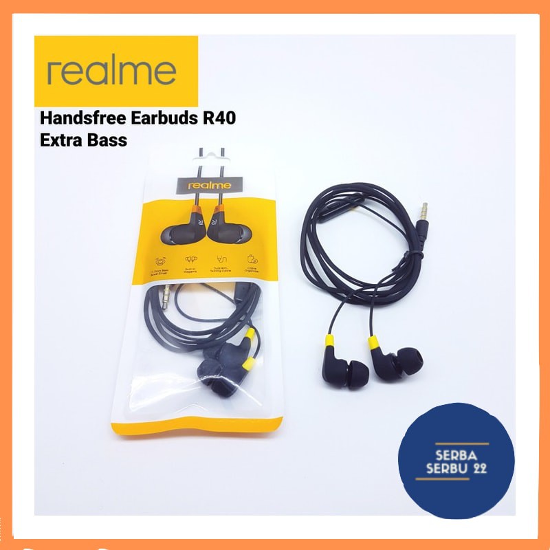 Handsfree / handsfree / earphone realme R40 realme super bass / earphone-headset [ss]