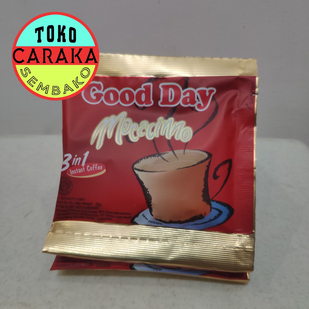 

Kopi Good Day Mocacino 3in1 Mocacinno Coffee - 1 renceng isi 10 x 20g