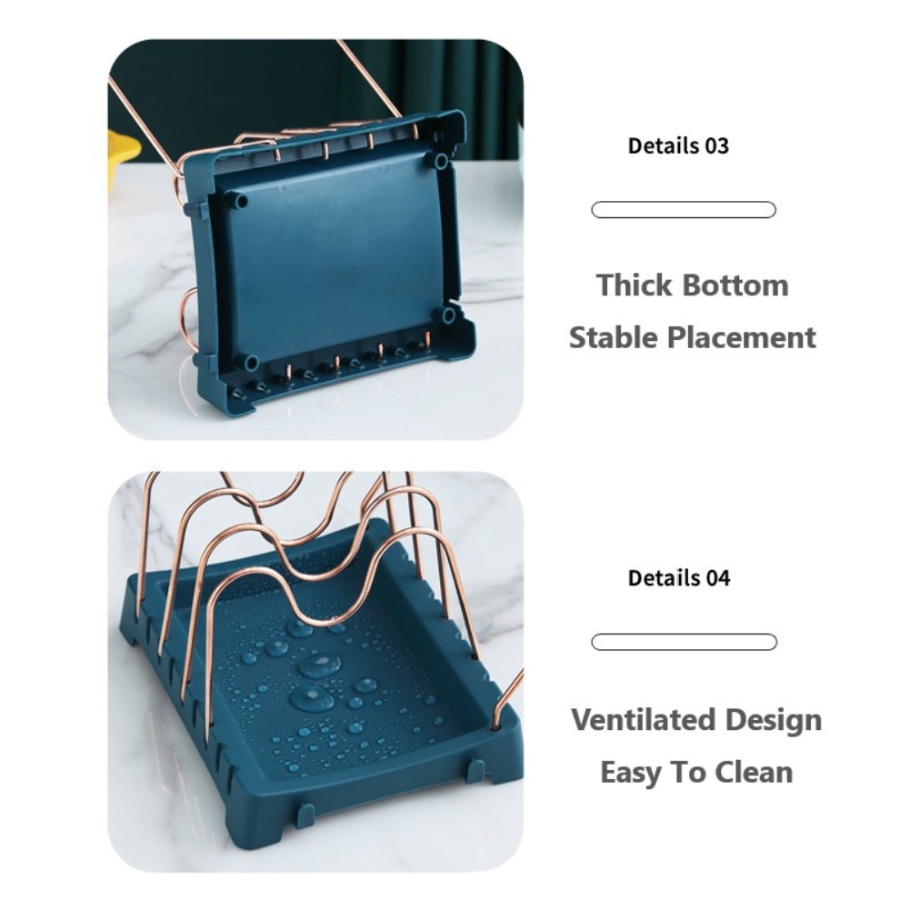 Rak Penyimpanan Talenan Tutup Panci Dapat Dilepas Untuk Dapur