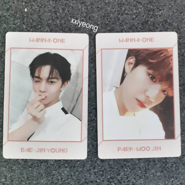 PC Photocard Undivided Wanna One Bae Jinyoung and Woojin