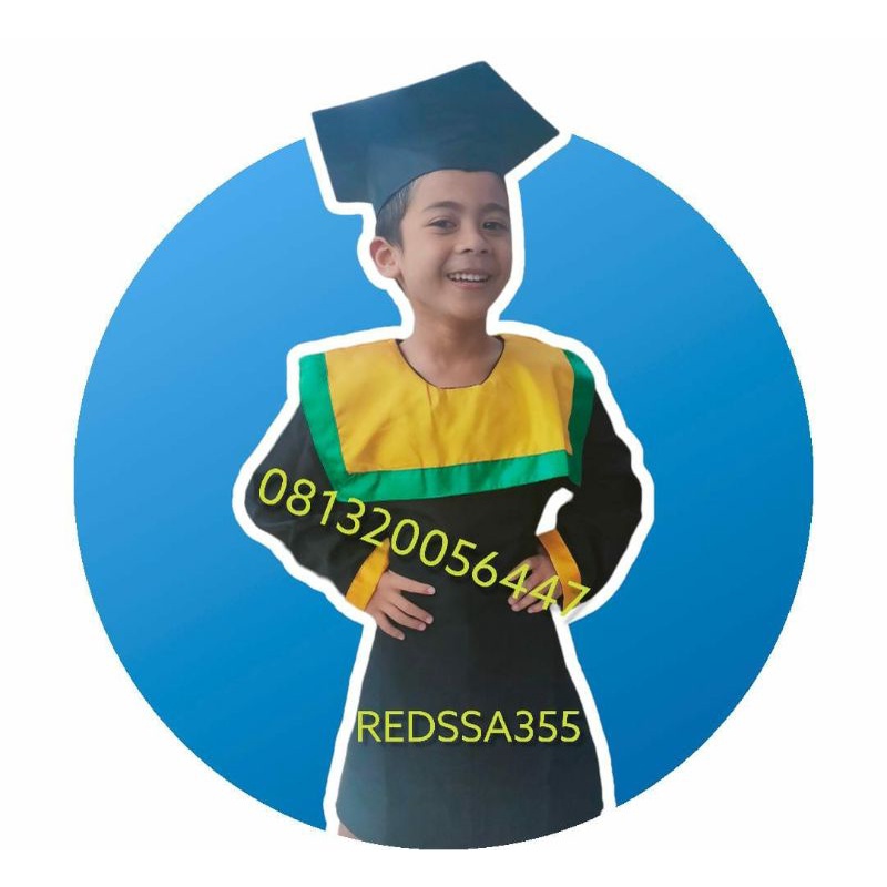 Seragam toga baju wisuda anak