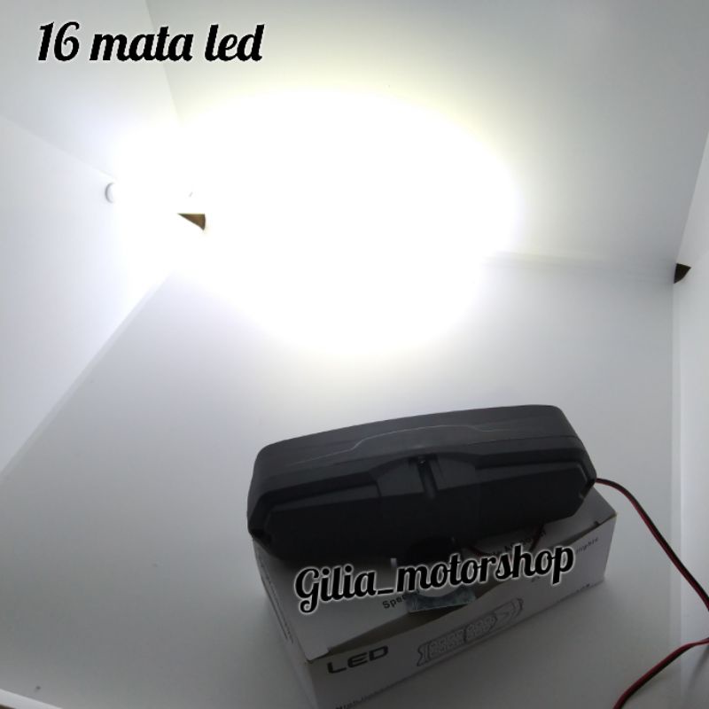 Lampu Tembak Sorot 16 Mata LED Kotak Lampu utama LED 16 mata Buat Motor Mobil/lampu tembak sorot 20 watt