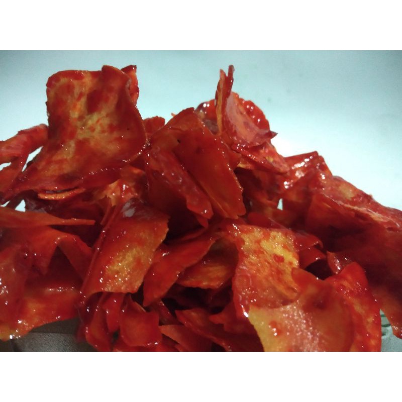 

Keripik Singkong Balado Lengket Pedas Manis Bumbu Basah 500 gram - CM Snack