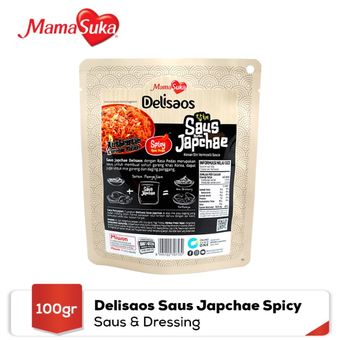 

01F1S Mamasuka Delisaos Saus Japchae Spicy 100 Gr Fsfs201