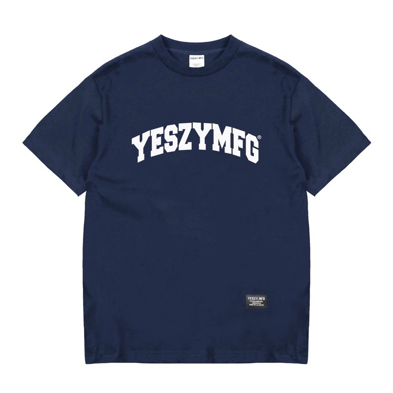 YESZY.MFG Tshirt Navy Cyber F. White