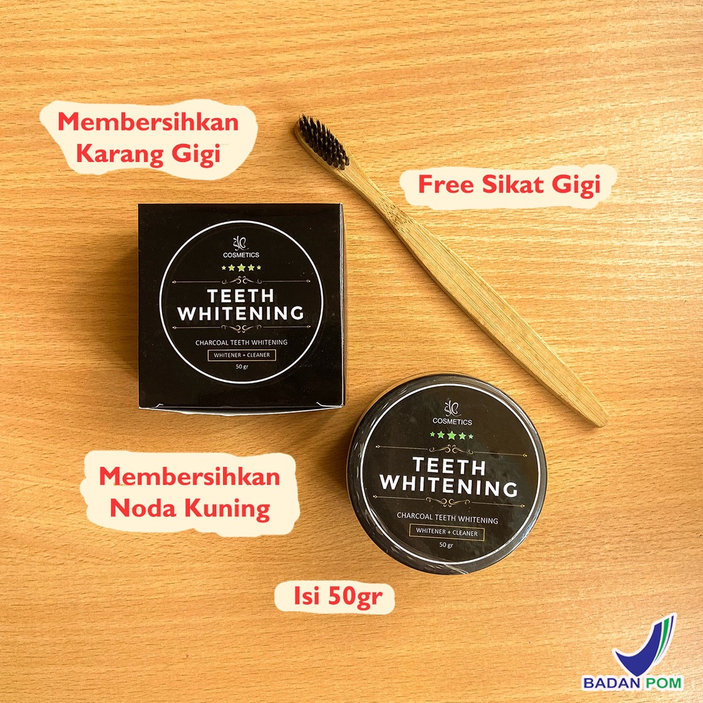 Pemutih Gigi Charcoal SYB Teeth Whitening Charcoal 50gr BPOM Pembersih Karang Gigi Pemutih Gigi Kuning