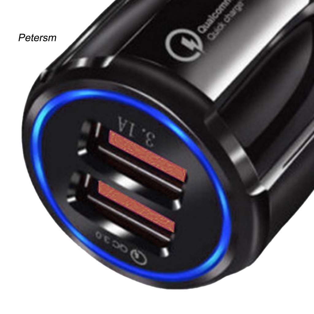 Charger Mobil Universal 12 / 24V Dengan Port USB QC3.0 Bahan PP