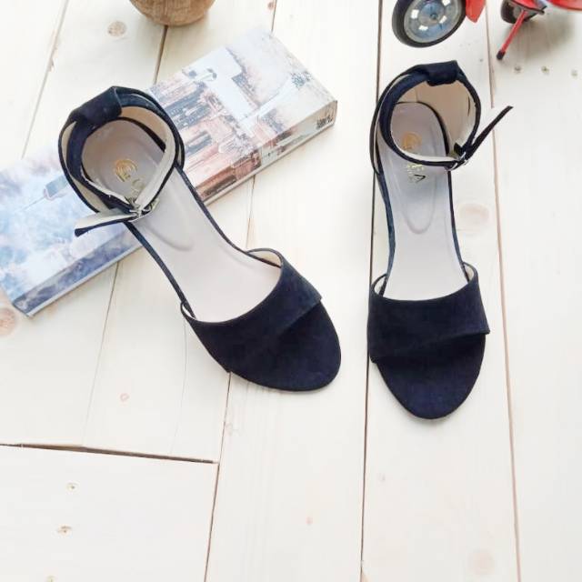 Sandal hils wanita kokop mangkok tali hitam