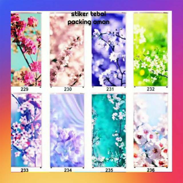 Stiker kulkas 1 dan 2 pintu motif bunga wallpaper Shopee Stiker kulkas 1 dan 2 pintu motif bunga wallpaper Shopee