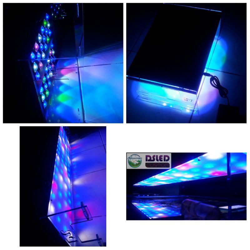 Lampu led hpl air laut 72 watt tambah lensa diy ukuran 50cm,60cm,70cm, 80cm, 90cm,100cm