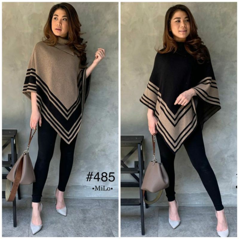 Pakaian Wanita Cardigan ponco rajut fashion wanita import /Atasan ponco rajut import Allsize Jumbo P