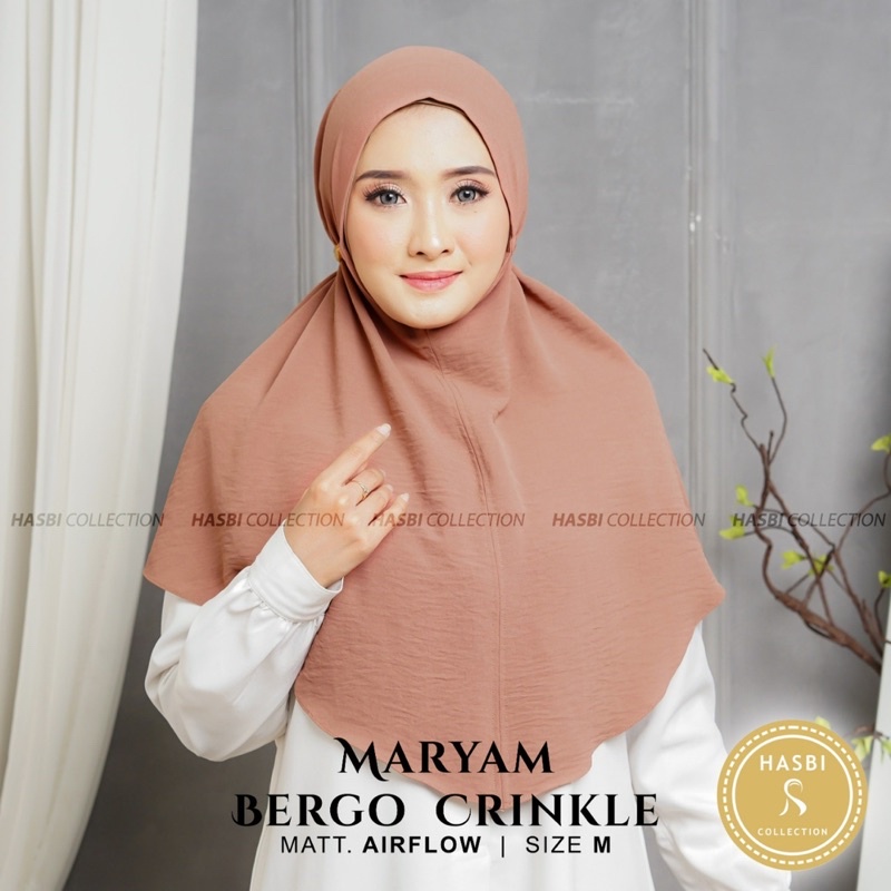 Bergo maryam CRINGKLE Air Flow