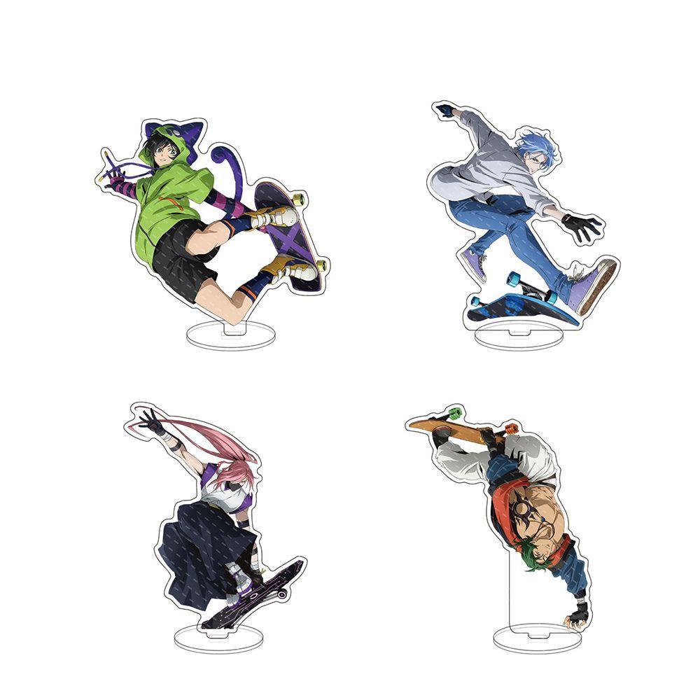 Lanfy Anime SK8 Stand Akrilik Dekorasi Rumah Anak Model Figure Jepang Desktop Decor Collection Collectible Model Tokoh Anime Figure Cosplay Mainan