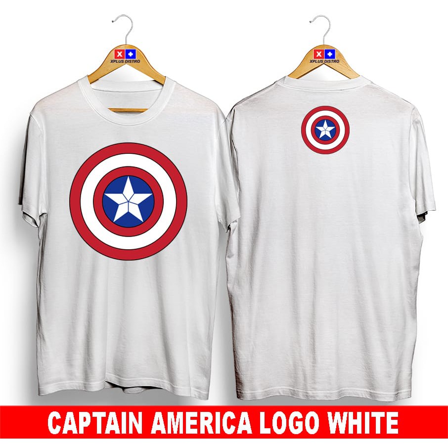 GROSIR BAJU  DISTRO CAPTAIN  AMERICA  LOGOWHITE KAOS  DISTRO 