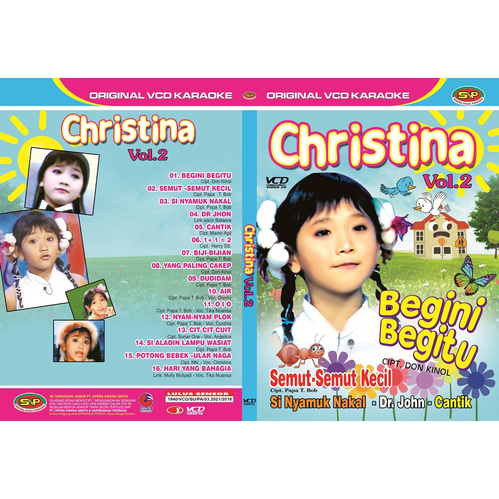 Vcd Original Lagu anak anak Album Christina Vol 2