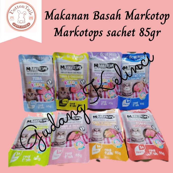 Markotops Sachet 85gr / Makanan Basah Markotop Pouch 85gr