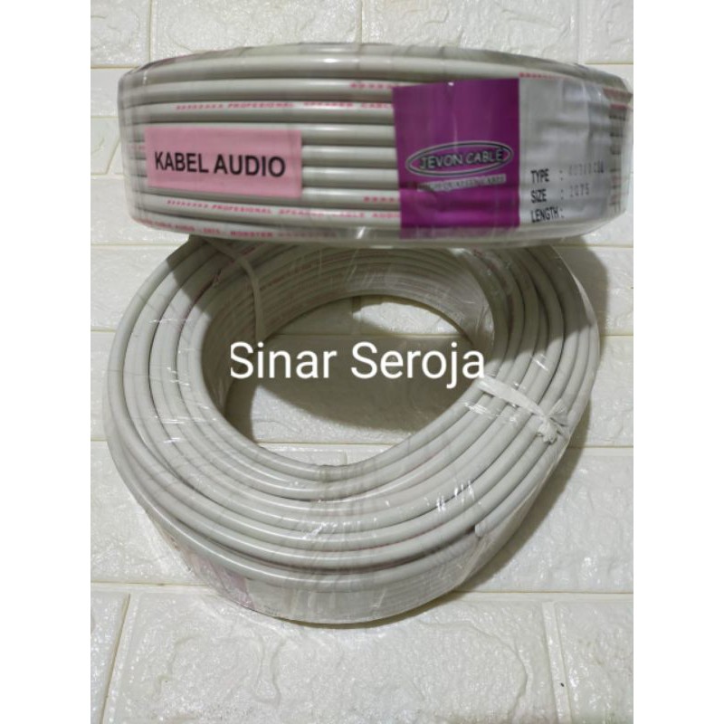 Kabel Listrik 2x0.75 Serabut Putih JEVON /Hyo 50 meter