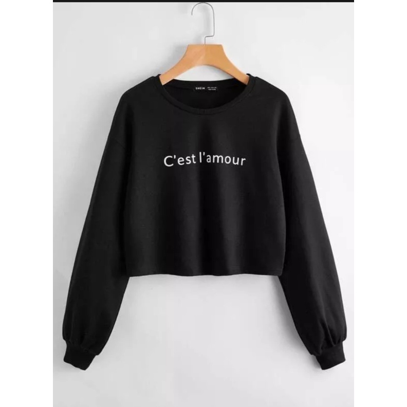 SWEATER CROOPE C'EST I'AMOUR OBLONG CROOPE WANITA