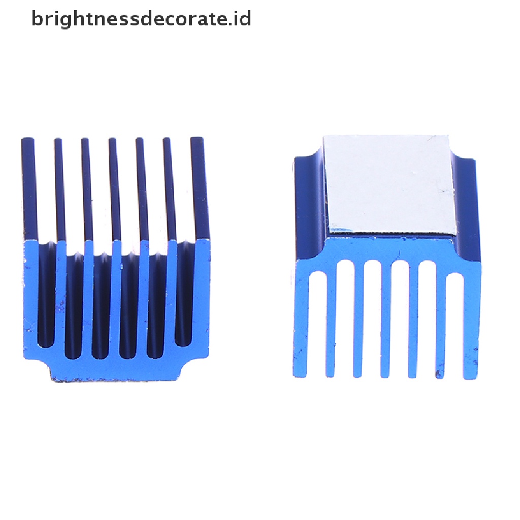 2pcs Heatsink Radiator Aluminum Warna Biru Dengan Perekat Untuk 3d