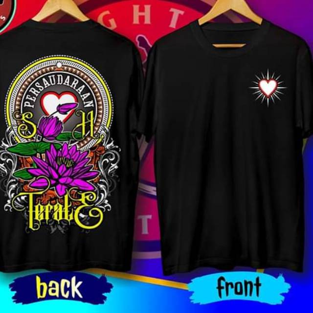 Kaos PSHT motif bunga