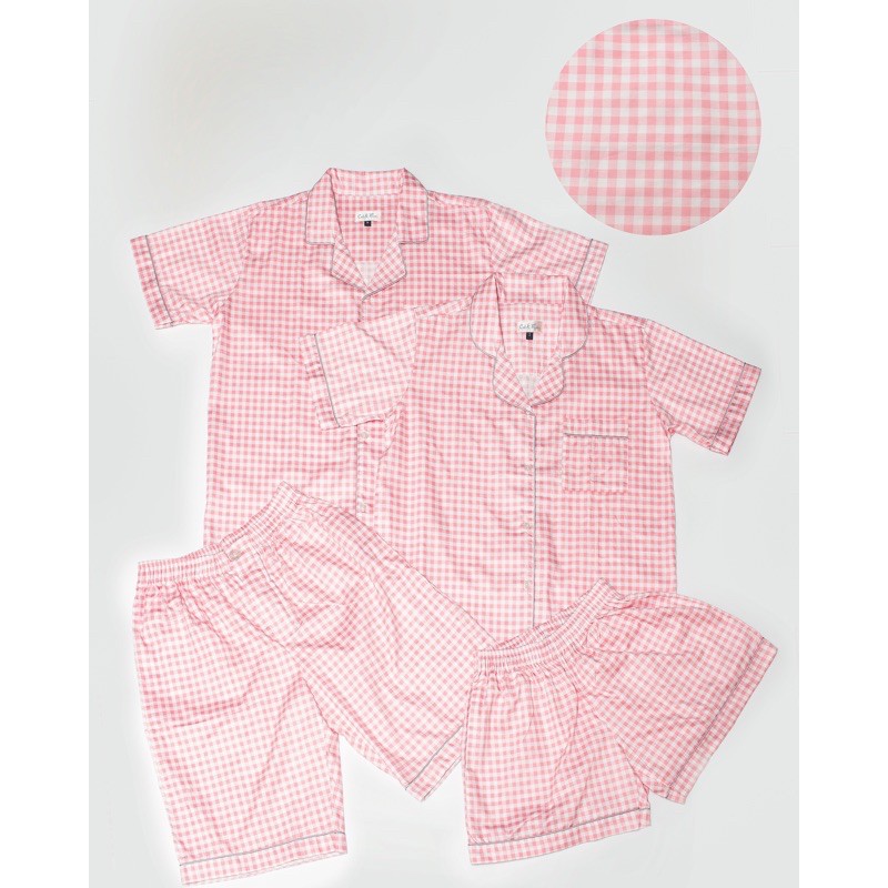Cub And Mice - SQUARE PINK - Piyama Couple Baju Couple