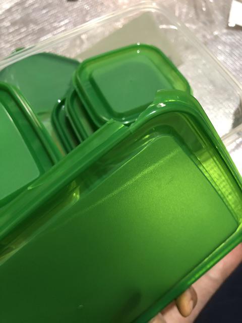 Tempat Makan Kotak Plastik Transparan Serbaguna, Set Isi 17