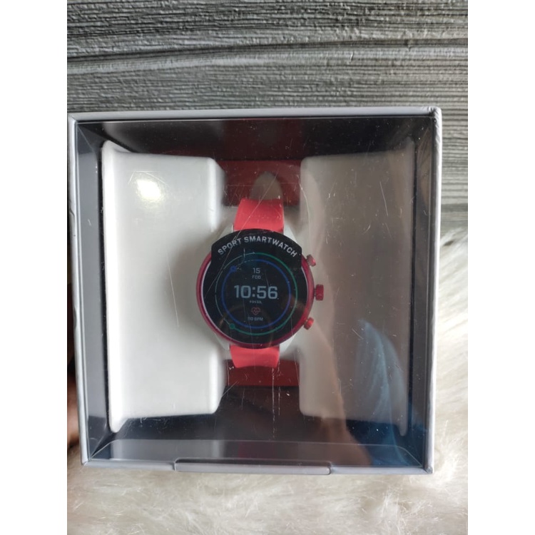 Jam Tangan FossilOriginal Gen 4 Smartwatch Sealed Ftw6027 Rubber Red New Original