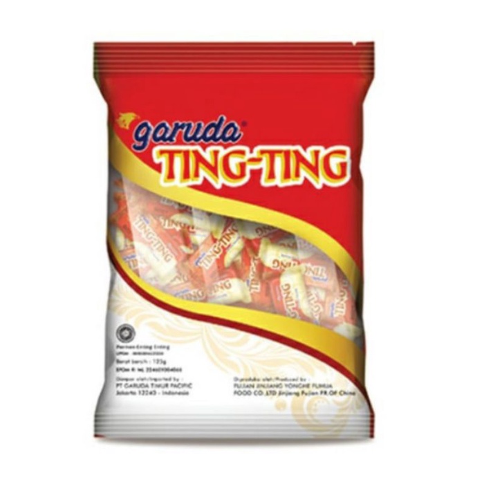 PACK - TING-TING GARUDA 125gr Permen Salut Kacang Manis