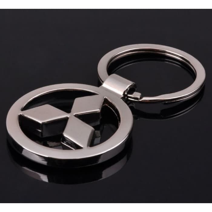 Gantungan Kunci keychain Logo Mobil MItsubishi pajero