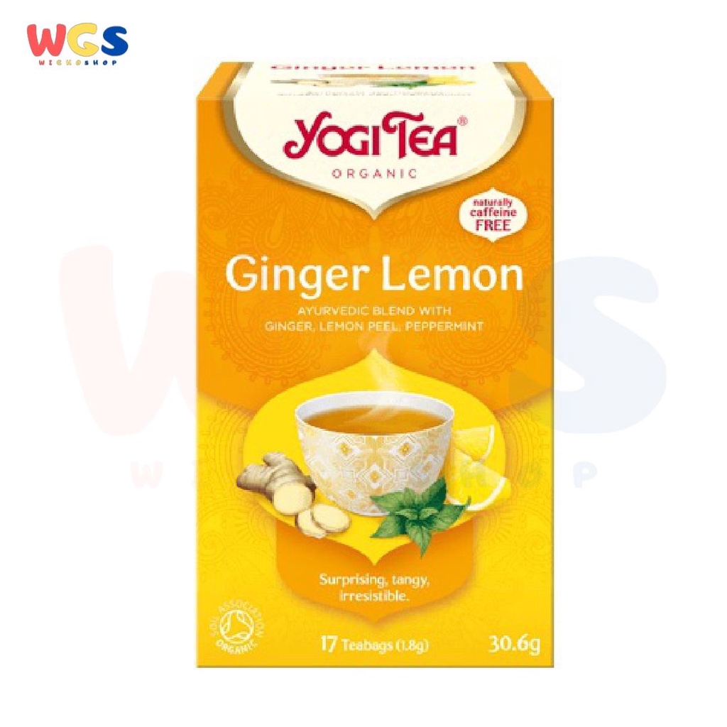 Yogi Tea Organic Ginger Lemon Ayurdevic Blend Herbal Tea 17p x 1.8g
