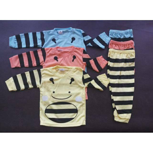 Setelan Piyama Bayi Motif tiger Tangan Panjang