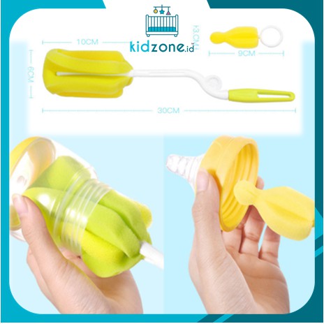 Sikat Botol Dot Sponge 2 in 1 / Spons Pembersih Dot Botol / Sponge Botol Susu dan Dot